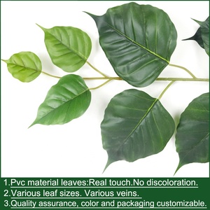 Ramo Artificiale Flessibile a Forma di Foglia di Bodhi Realistica per Decorazioni Paesaggistiche Interne ed Esterne - Product Image 2