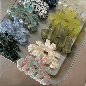 डॉवेल कोरियन संस्करण मर्मेड रानी एसिटिक एसिड बनावट बालों को लड़कियों के लिए बड़े शार्क क्लिप बाल सहायक - Product Image 2