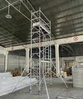 Échafaudage à cadre d'échelle réglable |   Échafaudage en maçonnerie portable pour la peinture des façades et l'entretien des bâtiments