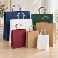 Sac en papier kraft ECO en gros avec poignée torsadée pour l'emballage de vente au détail