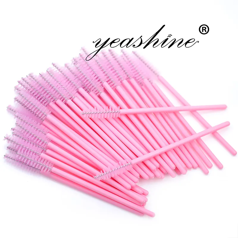 Wholesale Mascara Wand Applicator Extension Pink Disposable Eyelash Brush