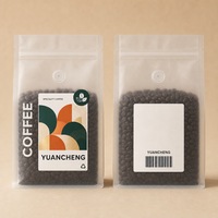 Sachets de café personnalisés avec logo imprimé en gravure, recyclables, mats, transparents, en PE/PA/Nylon/PET, de qualité alimentaire, à fond carré, avec fermeture éclair et valve de dégazage