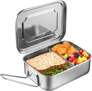 304 Stainless Steel BPA Free Outdoor <b>Camping</b> Lunch <b>Box</b> with Foldable Handle Leak-Proof and Freshness Preservation - Product Image 4