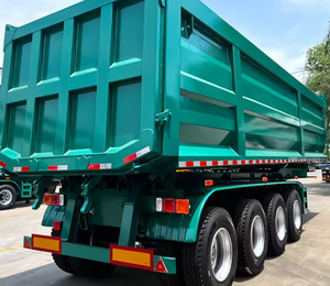 Semi-remorque benne basculante en acier de type U, 4 essieux, 80 tonnes, pour travaux lourds, autres camions - Product Image 1