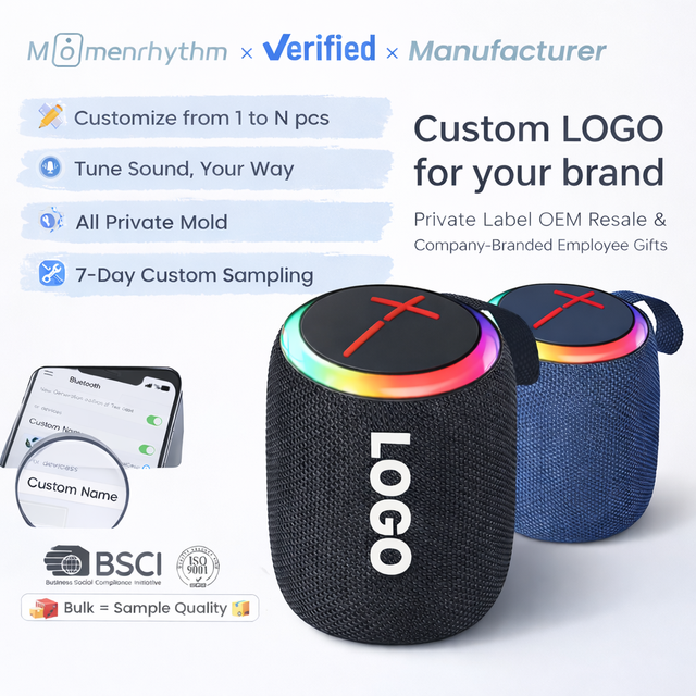 Compact Portable Speaker Waterproof Outdoor Wireless Stereo Sound Customizable TWS Stable Connection for Sports Travel