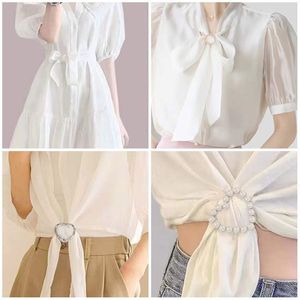 Fashion Pearl <b>Buckle</b> <b>Clip</b> For Shirt Ties Dress Belt Decoration Metal Jewelry Accessory - Product Image 4