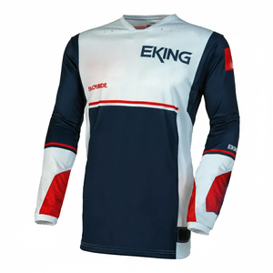 Wholesale MX Jersey Custom Sublimation Print Logo Mesh Fabric Fitness Polyester Quick Dry Motorcycle & Auto Racing Wear