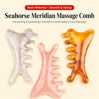 1 pièce Peigne de massage 4-en-1 pour la tête et le cuir chevelu, grattoir Gua Sha pour les méridiens, masseur pour le nez, les yeux et le visage, en ABS, forme dauphin, pour usage domestique