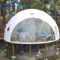 Maison de luxe 2 chambres, tente de safari préfabriquée, hôtel, tente dôme glamping, 6m 5m 8m