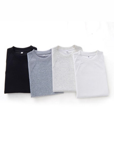 T-shirt da uomo girocollo a maniche corte, basic, tinta unita, casual, in misto poliestere e cotone 250G, lavorato a maglia, vestibilità regolare, ad asciugatura rapida, tinta unita - Product Image 6