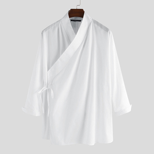 <span class=keywords><strong>Camicia</strong></span> da <span class=keywords><strong>uomo</strong></span> stile cinese tinta unita <span class=keywords><strong>camicia</strong></span> da <span class=keywords><strong>uomo</strong></span> retrò Hanfu elegante Camisa retrò <span class=keywords><strong>camicia</strong></span> di <span class=keywords><strong>pizzo</strong></span> - Product Image 1