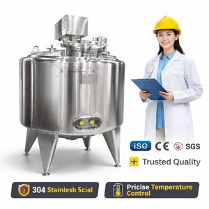 Pasteurisateur de lait, cuve de pasteurisation petite capacité 50 - 2000 litres, machine de pasteurisation pour jus de fruits et lait - Product Image 1