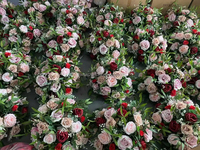 Support à fleurs pour mariage, décorations d'événements, centres de table pour mariage, boule de fleurs étoilée, centre de table en fleurs artificielles