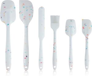 Juego de Espátulas de Silicona de Grado Alimenticio, Utensilios de Cocina Antiadherentes para Hornear, Espátula para Mezclar - Product Image 1