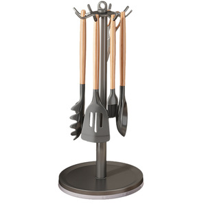 <b>Kitchen</b> Spatula Storage Rack Round <b>Tower</b> Design Multifunctional Countertop Utensil Holder Drain Rack For <b>Kitchen</b> - Product Image 5