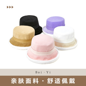 Women's Knitted Fisherman <b>Hat</b> With Fleece Lining <b>Warm</b> Windproof Autumn Winter Beanie Solid Color Foldable 54-56cm Head - Product Image 4