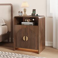 Ensemble de tables de chevet modernes en bois avec tiroirs pour chambre à coucher et mobilier de maison