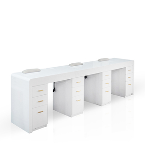 Healthtec lumière technicien de luxe Table à ongles beauté soins des ongles Salon meubles Table de manucure pour <span class=keywords><strong>Gel</strong></span> des ongles - Product Image 1