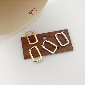 Ruitai S925 Sterling Silver Geometric <b>Cuff</b> <b>Earrings</b> White Gold Color Everyday Wear - Product Image 1