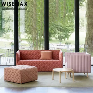 Wisemax Meubels Nieuwe Aankomst Hoekbank Moderne Sofa Set Meubels Woonkamer Gestreepte Diamant Massief Houten Sofa 'S Voor Thuis