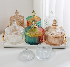 Luxe Moderne Diamant Goutte D'eau Forme De Stockage Pot De Fermentation En Gros Cristal Cuisine Deli Verre Clair Couleur Alimentaire Maison <span class=keywords><strong>YAF</strong></span> - Product Image 2