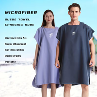Robe de plage unisexe Mutao, poncho de surf, serviette, peignoir en microfibre, ponchos de surf, robe de surf pour le surf, la natation, la plongée, la plage