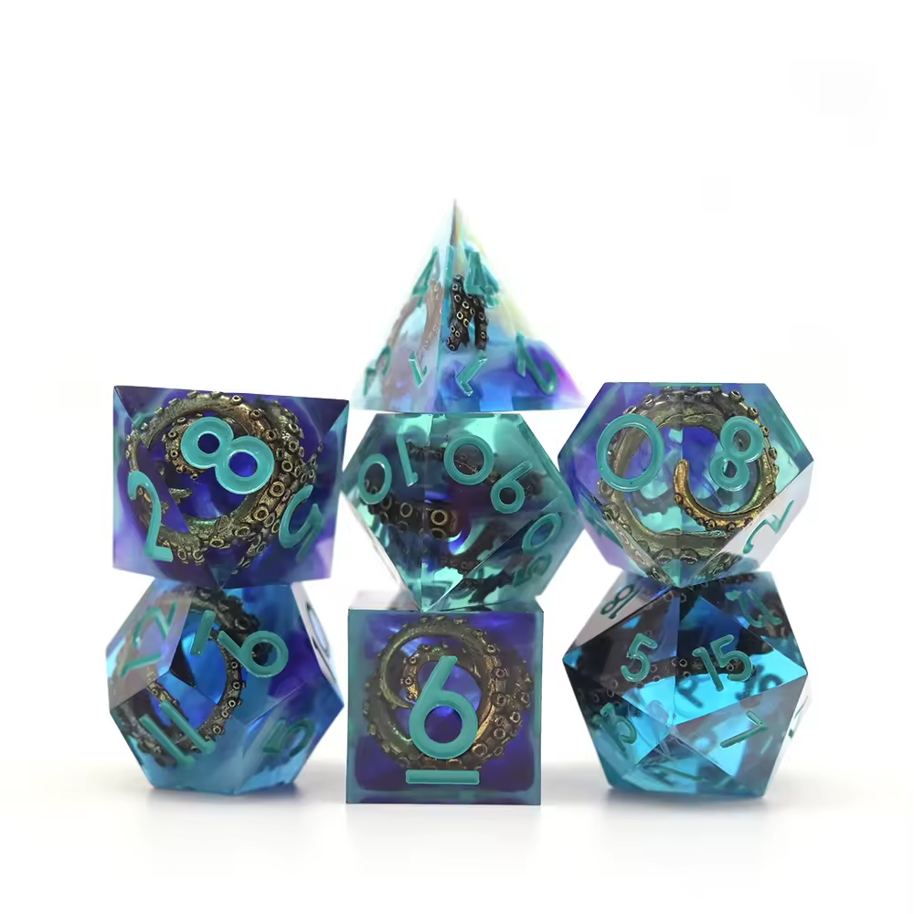 Tentacules de Cthulhu - Texte cyan sur bleu