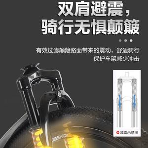 Bicicleta de Montaña de 26 Pulgadas con Llanta de Aleación de Aluminio, Horquilla de Suspensión, 21 Velocidades, Bicicleta Todoterreno para Adultos, Unisex, Tipo Estándar - Product Image 5