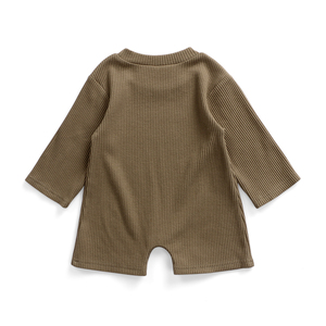 Ropa de Bebé al por Mayor, Ropa de Algodón Acanalado para Bebés e Infantes, Mono de Manga Larga para Niños, Pelele de Primavera para Bebés - Product Image 3