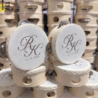 Tambourin miniature en bois de 4 pouces avec impression sur soie personnalisée pour mariage, vente en gros, prix compétitif
