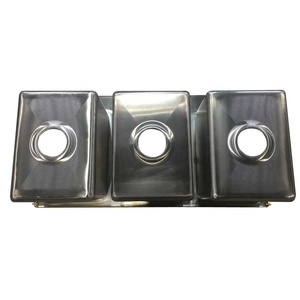 <span class=keywords><strong>Lavello</strong></span> Triplo in Acciaio Inox 304 per Uso Alimentare, <span class=keywords><strong>Lavello</strong></span> da Incasso con Scarico Centrale, <span class=keywords><strong>Lavello</strong></span> Commerciale per Cucina di Piccole <span class=keywords><strong>Dimensioni</strong></span> - Product Image 3