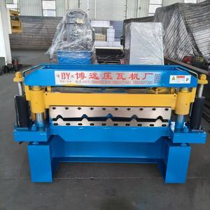 Kunden spezifische trapezförmig glasierte Fliesen walzen form maschine aus Metall wellpappe zur Herstellung von Dachplatten - Product Image 4