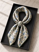 Écharpe en soie LUCKY FABRIC, impression personnalisée, tissage jacquard, impression numérique, cadeau OEM, femme, 65*65cm, style décontracté, doux pour la peau, vente en gros
