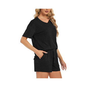 Nouveautés XS Été 2024 : Ensemble deux pièces style Y2K pour femme, tricot uni, haut moulant et pantalon à poches au-dessus du genou - Product Image 4