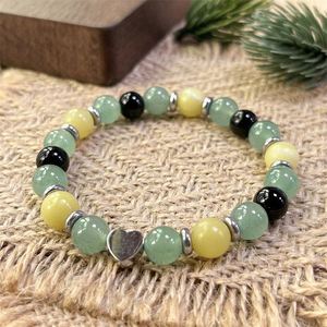 Bracelet en pierre naturelle avec perles de verre colorées, stimulant la confiance, emballage d'exportation sécurisé de premier ordre, codage standardisé - Product Image 1