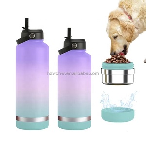 Bouteille d'eau portable pour chien en acier inoxydable de 32 oz, 3-en-1, bol de voyage extérieur, anti-fuite, légère, pour le <span class=keywords><strong>camping</strong></span>, la randonnée, les chats et les animaux domestiques - Product Image 6