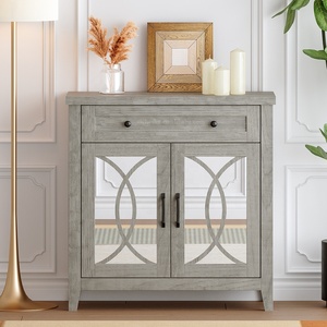 Cổ lối vào giao diện điều khiển bảng Tủ khách phòng ăn Gương tủ gỗ với ngăn kéo - Product Image 1