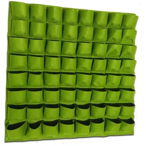 25 Taschen atmungsaktive Vliesstoff Wandbehang grün wachsen Taschen Filz vertikale Garten Pflanz beutel