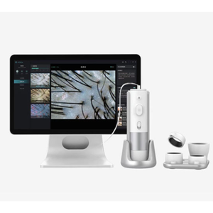 เครื่องวิเคราะห์รูขุมขนแบบพกพา Trispectral AI พร้อมกล้องจุลทรรศน์แบบมือถือ ตรวจวัดความไวต่อความมันบนหนังศีรษะและพอร์ฟีริน พร้อมพิมพ์รายงาน - Product Image 3
