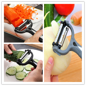 Multifunctional peeler, 3-in-1 fruit and vegetable peeler, stainless steel creative scraper, new rotating fruit and vegetable - Product Image 3