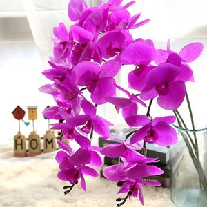 Orchidées en plastique <span class=keywords><strong>de</strong></span> 92 cm en gros, Phalaenopsis artificielle blanche en vrac, fleurs décoratives à tige en soie - Product Image 5