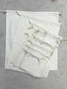 Eco-Friendly Canvas Skincare Cosmetic Storage <b>Pouch</b> Custom Logo Printed White Cotton Canvas Gift Makeup Packaging <b>Drawstring</b> Bag - Product Image 6