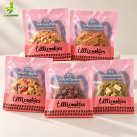 Sacs d'emballage personnalisés en plastique transparent mat givré thermoscellables pour aliments, bonbons, biscuits, emballages individuels de biscuits avec logo