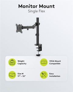 Adjustable Monitor Stand Arm for <b>Ergonomic</b> <b>Desk</b> Setup with 90 Degree Tilt Angle New Product - Product Image 5