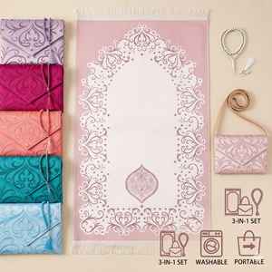 <span class=keywords><strong>Tapis</strong></span> <span class=keywords><strong>de</strong></span> prière islamique polyvalent antidérapant avec sac bandoulière portable et chapelet 70x110cm, <span class=keywords><strong>tapis</strong></span> <span class=keywords><strong>de</strong></span> prière <span class=keywords><strong>de</strong></span> voyage pliable pour la maison - Product Image 5