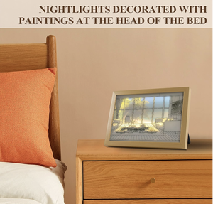 Cadre en bois avec LED brillant changement lumière soleil ombre cadre <span class=keywords><strong>photo</strong></span> pour salon mur art - Product Image 5