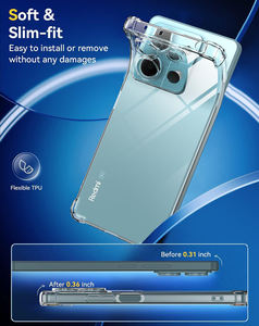 Custodia morbida in Silicone TPU antiurto per Xiaomi Redmi Note 13 12 11S 13R 12S <span class=keywords><strong>11T</strong></span> 12T <span class=keywords><strong>Pro</strong></span> Plus 13C 12C 4G 5G <span class=keywords><strong>Cover</strong></span> Ultra sottile trasparente - Product Image 3