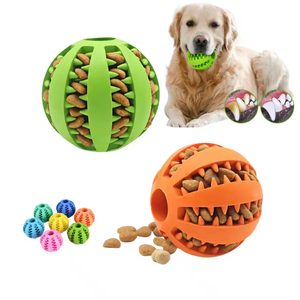 OEM ODM Tough Durable Natural Rubber Teeth Cleaning Interactive Ultra Pet <b>Dog</b> Chew <b>Ball</b> Toy - Product Image 1