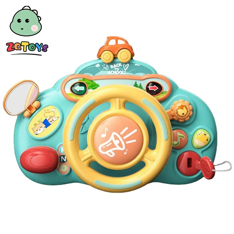 Zhiqu baby steering wheel 0-3 years old simulation electric car puzzle driving comfort early education toys Steering wheel toys