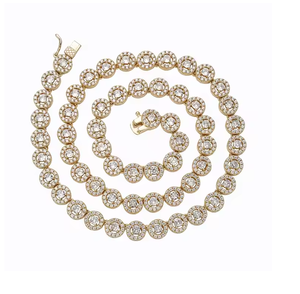 สร้อยคอเพชรโมอิสซาไนต์ทรงเหลี่ยมมรกต สไตล์ฮิปฮอปแฟชั่นสุดหรู ความใสสูง สำหรับผู้ชายและผู้หญิง - Product Image 6